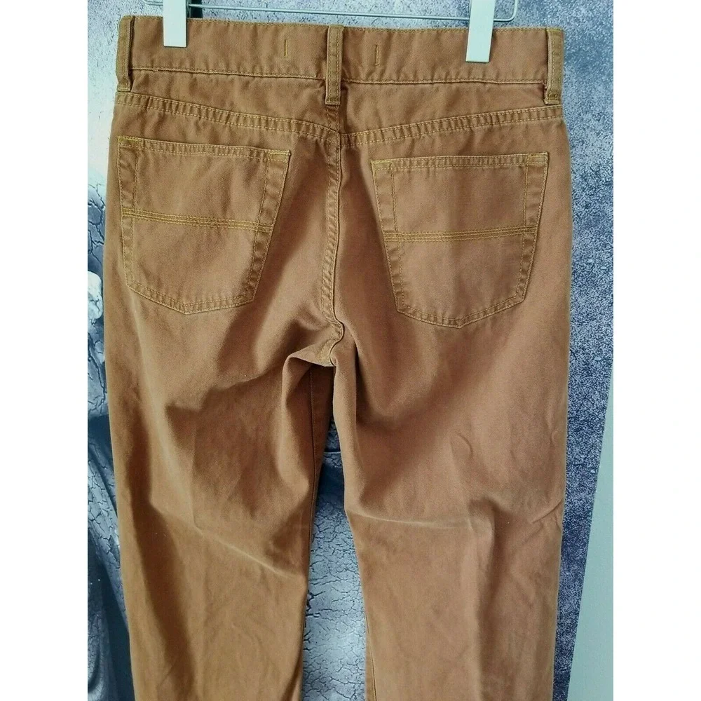 Men's Express Precision Fit Brown Cotton‎ Straight Leg Pants Size 30W 30L